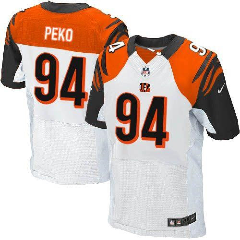 Bengals #94 Domata Peko White Men's Stitched NFL Elite Jersey 