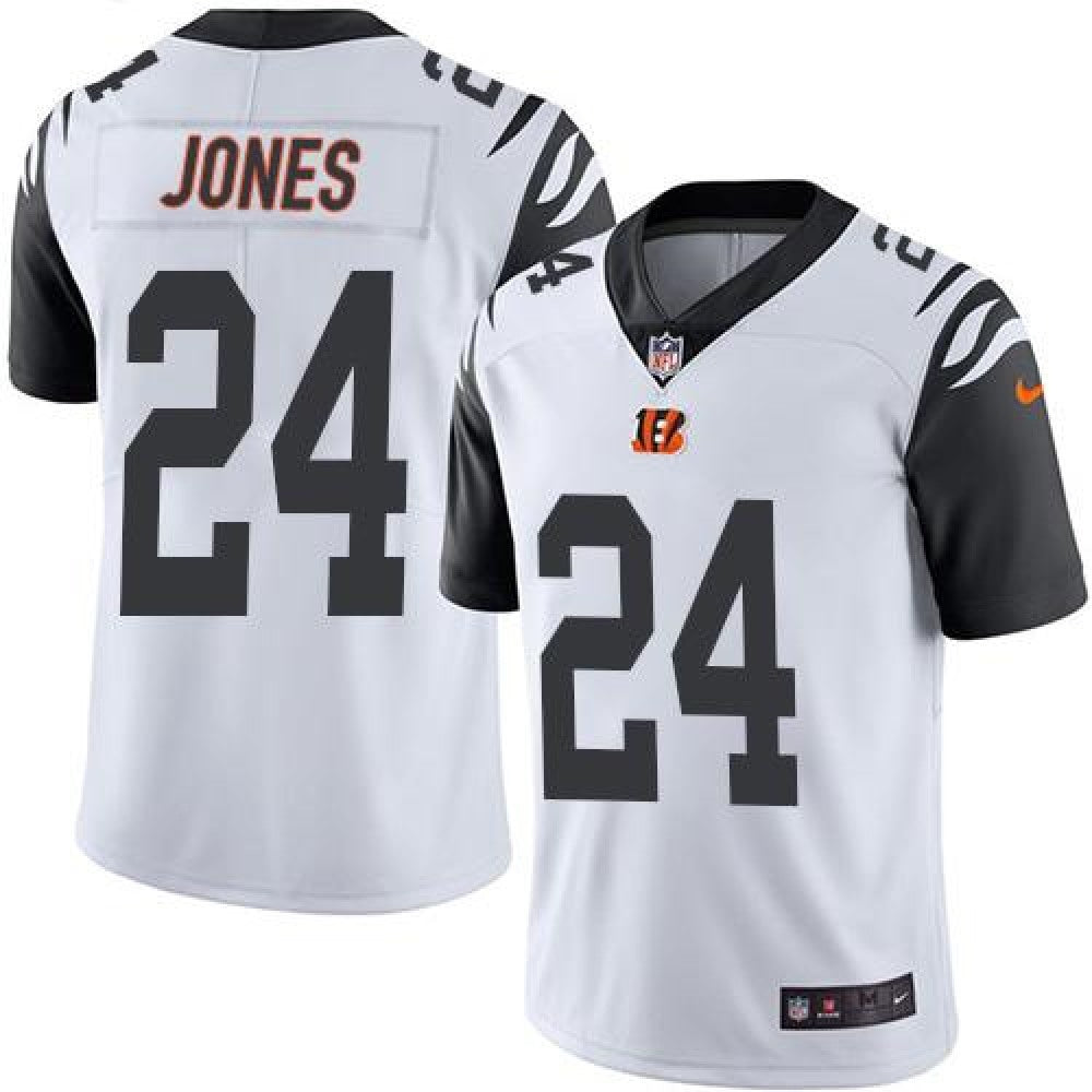 Bengals #24 Adam Jones White Men's Stitched NFL Limited Rush Jersey 