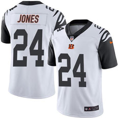 Bengals #24 Adam Jones White Men's Stitched NFL Limited Rush Jersey 