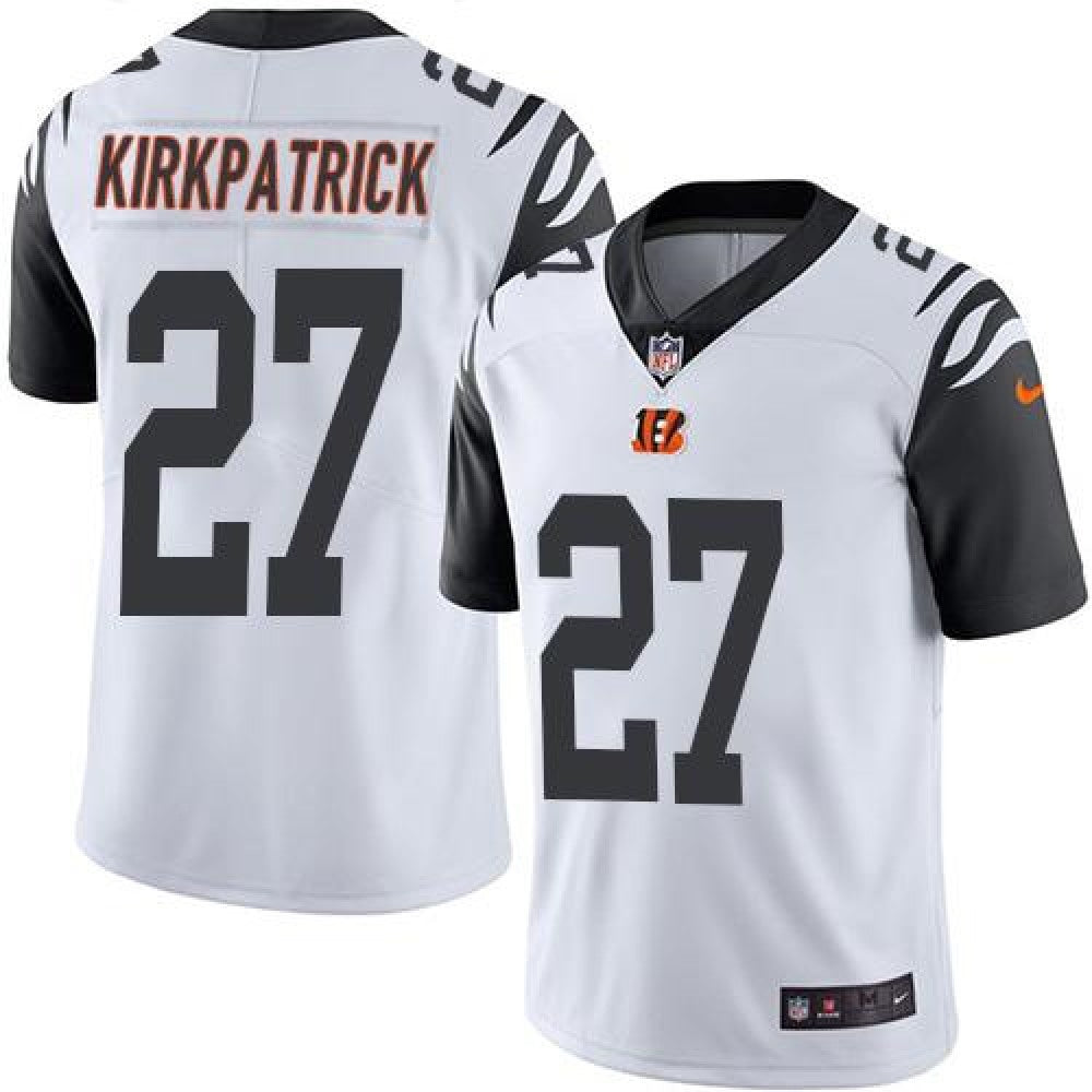 Bengals #27 Dre Kirkpatrick White Men's Stitched NFL Limited Rush Jersey 