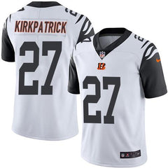 Bengals #27 Dre Kirkpatrick White Men's Stitched NFL Limited Rush Jersey 