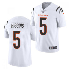 Men's Cincinnati Bengals #5 Tee Higgins White Vapor Untouchable Limited Stitched Jersey 