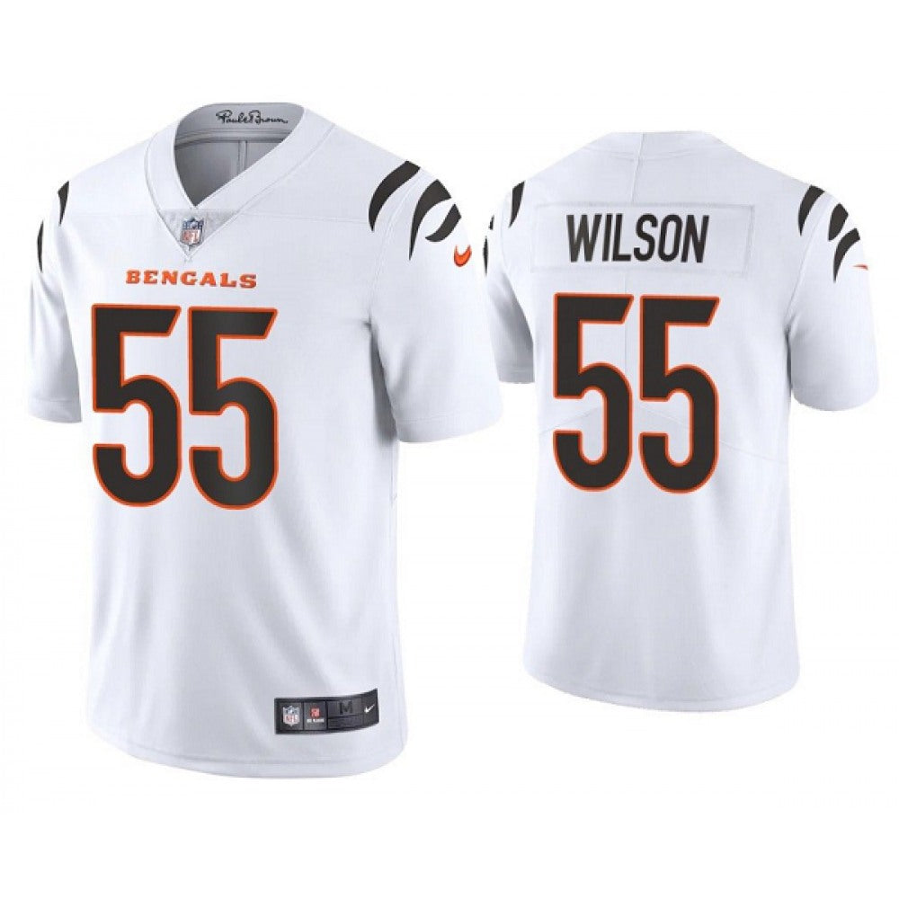 Men's Cincinnati Bengals #55 Logan Wilson 2021 White Vapor Untouchable Limited Stitched Jersey 