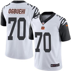 Bengals #70 Cedric Ogbuehi White Men's Stitched NFL Limited Rush Jersey 