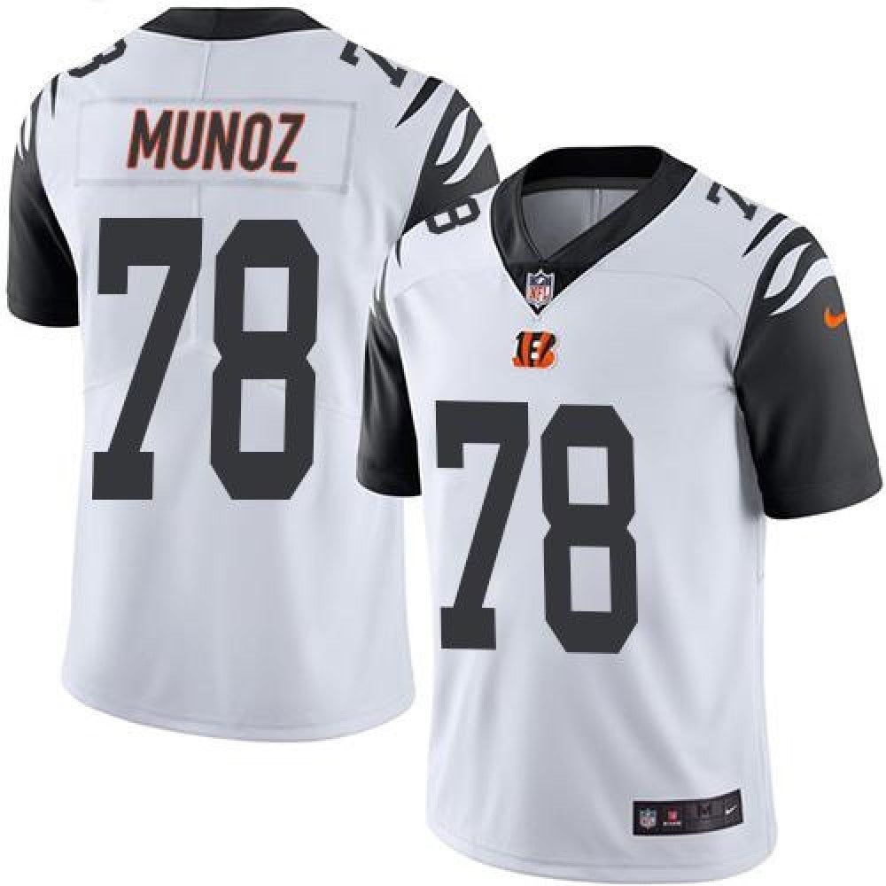 Bengals #78 Anthony Munoz White Men's Stitched NFL Limited Rush Jersey 