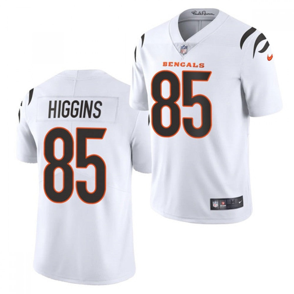 Men's Cincinnati Bengals #85 Tee Higgins 2021 New White Vapor Untouchable Limited Stitched Jersey 