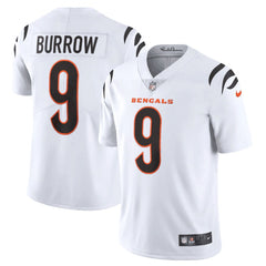 Men's Cincinnati Bengals #9 Joe Burrow 2021 New White Vapor Untouchable Limited Stitched Jersey 