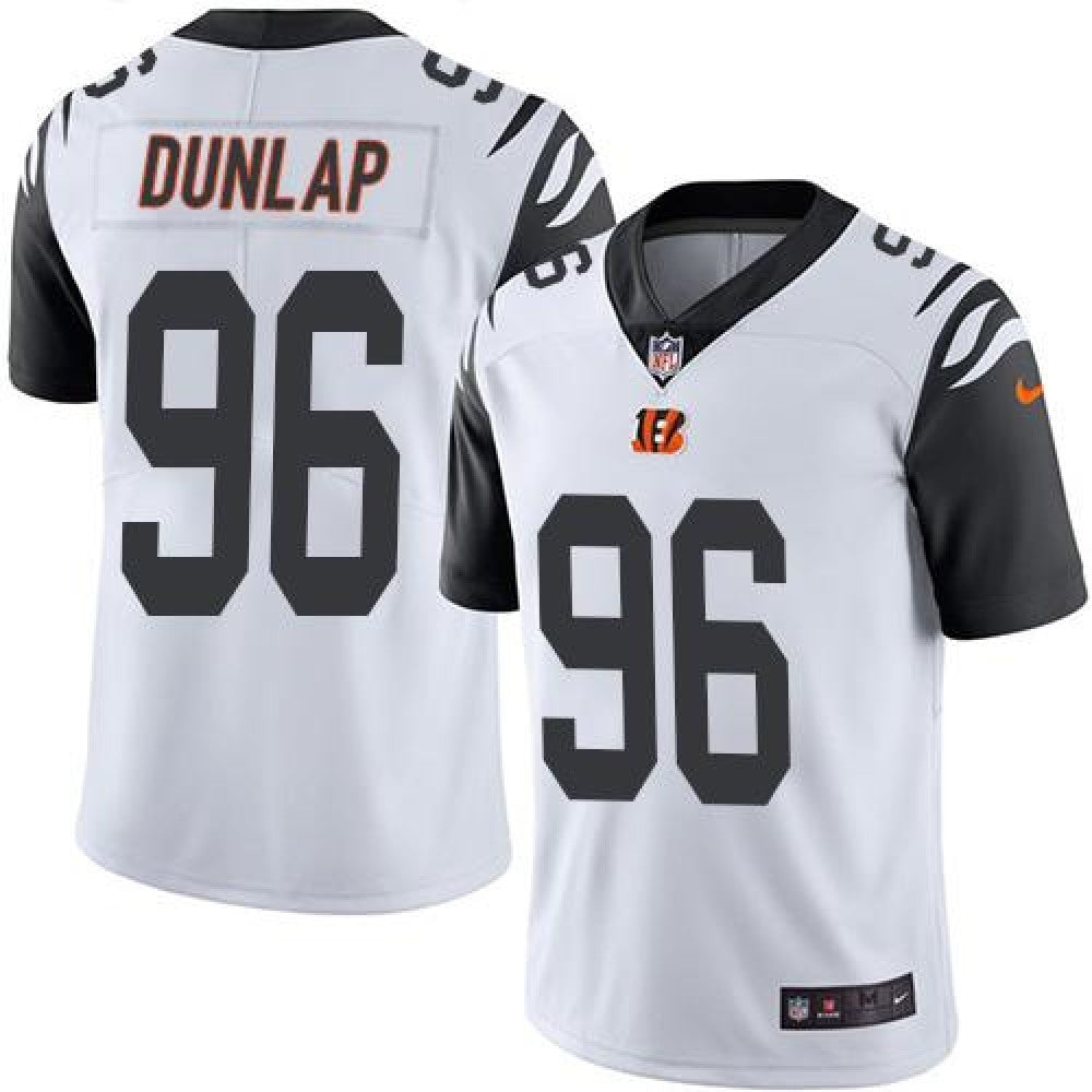 Bengals #96 Carlos Dunlap White Men's Stitched NFL Limited Rush Jersey 