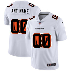 Men's Cincinnati Bengals ACTIVE PLAYER White Shadow Logo Limited Stitched Jersey 