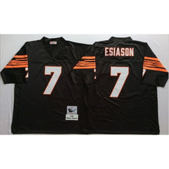 Mitchell And Ness Bengals #7 Boomer Esiason Black Throwback Stitched NFL Jersey 