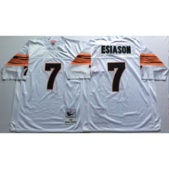 Mitchell And Ness Bengals #7 Boomer Esiason White Throwback Stitched NFL Jersey 