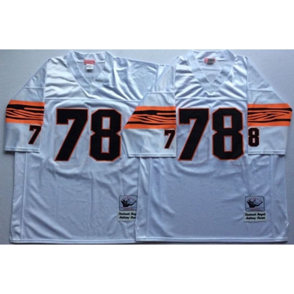 Mitchell And Ness Bengals #78 Anthony Munoz White Throwback Stitched NFL Jersey 