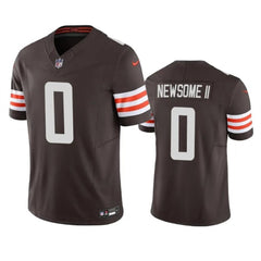 Men's Cleveland Browns #0 Greg Newsome II Brown 2023 F.U.S.E. Vapor Untouchable Limited Stitched Jersey 