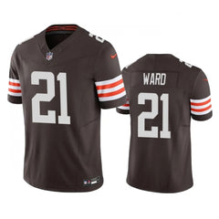 Men's Cleveland Browns #21 Denzel Ward Brown 2023 F.U.S.E. Vapor Untouchable Limited Stitched Jersey 