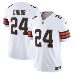 Men's Cleveland Browns #24 Nick Chubb White 2023 F.U.S.E. Vapor Untouchable Limited Stitched Jersey 
