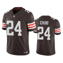 Men's Cleveland Browns #24 Nick Chubb Brown 2023 F.U.S.E. Vapor Untouchable Limited Stitched Jersey 
