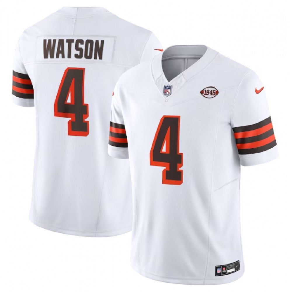 Men's Cleveland Browns #4 Deshaun Watson White 2023 F.U.S.E. 1946 Collection Vapor Untouchable Limited Stitched Jersey 