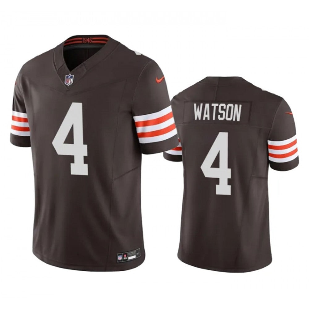 Men's Cleveland Browns #4 Deshaun Watson Brown 2023 F.U.S.E. Vapor Untouchable Limited Stitched Jersey 