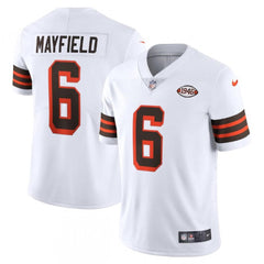 Men's Cleveland Browns #6 Baker Mayfield White 1946 Vapor Stitched Football Jersey 