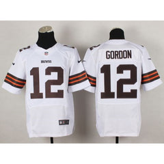 Browns #12 Josh Gordon White Men's Stitched NFL Elite Jersey 