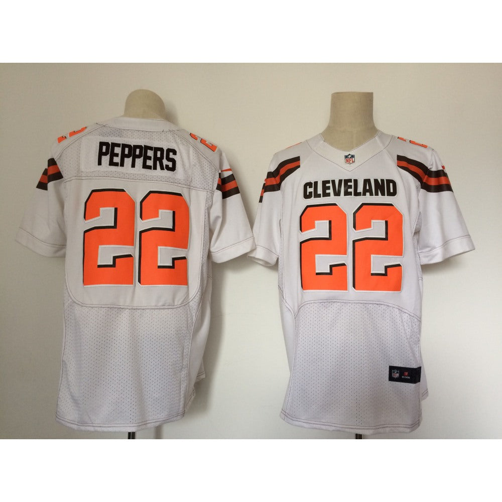 Men's Cleveland Browns #22 Jabrill Peppers White Stitched NFL New Elite Jersey 