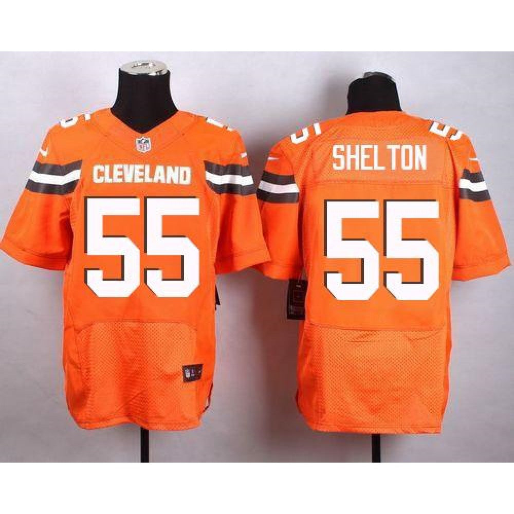 Browns #55 Danny Shelton Orange Alternate Men's Stitched NFL New Elite Jersey 