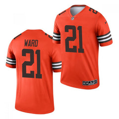 Men's Cleveland Browns #21 Denzel Ward Orange Inverted Legend Stitched Football Jersey 