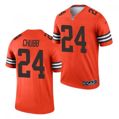 Men's Cleveland Browns #24 Nick Chubb Orange Inverted Legend Stitched Football Jersey 