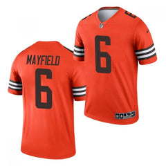 Men's Cleveland Browns #6 Baker Mayfield Orange Inverted Legend Stitched Football Jersey 