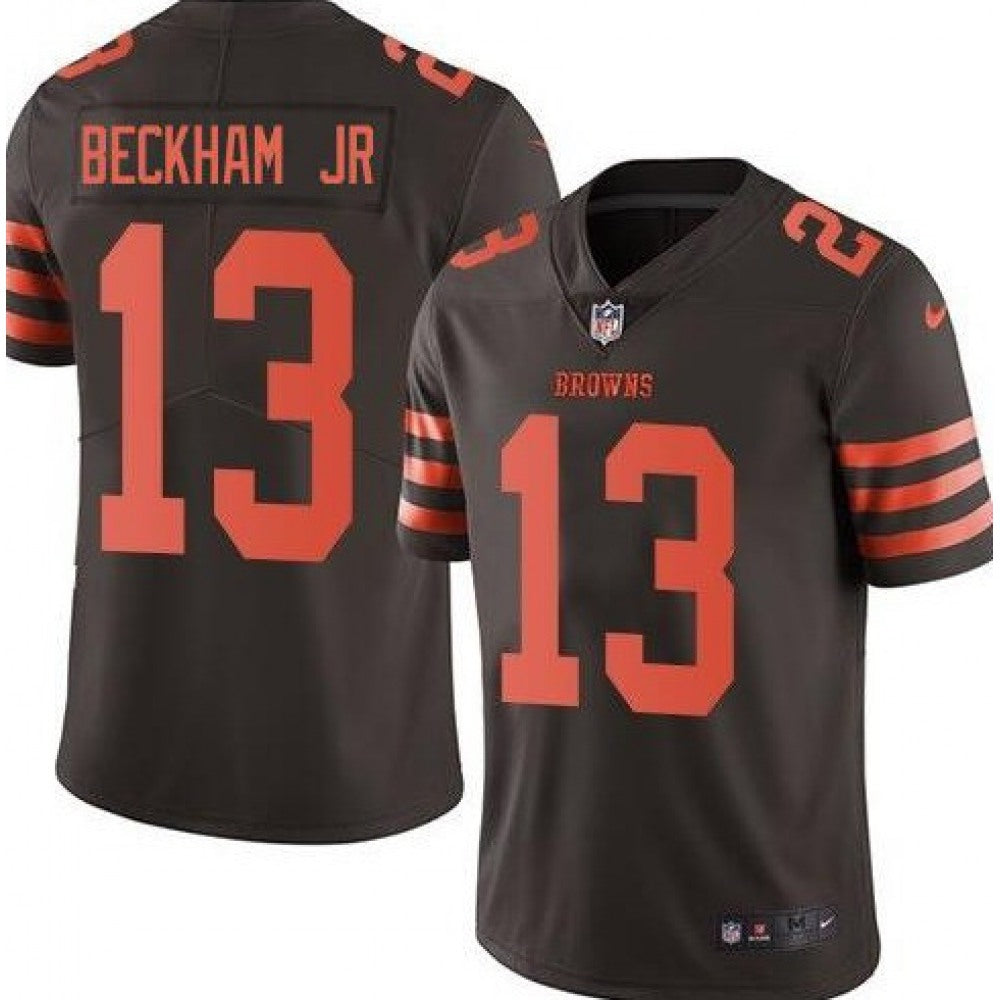 Men's Cleveland Browns #13 Odell Beckham Jr. Brown Color Rush Limited Stitched NFL Jersey 