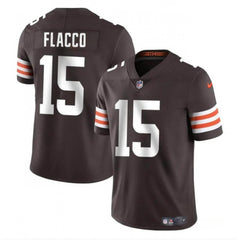 Men's Cleveland Browns #15 Joe Flacco Brown Vapor Untouchable Limited Stitched Jersey 