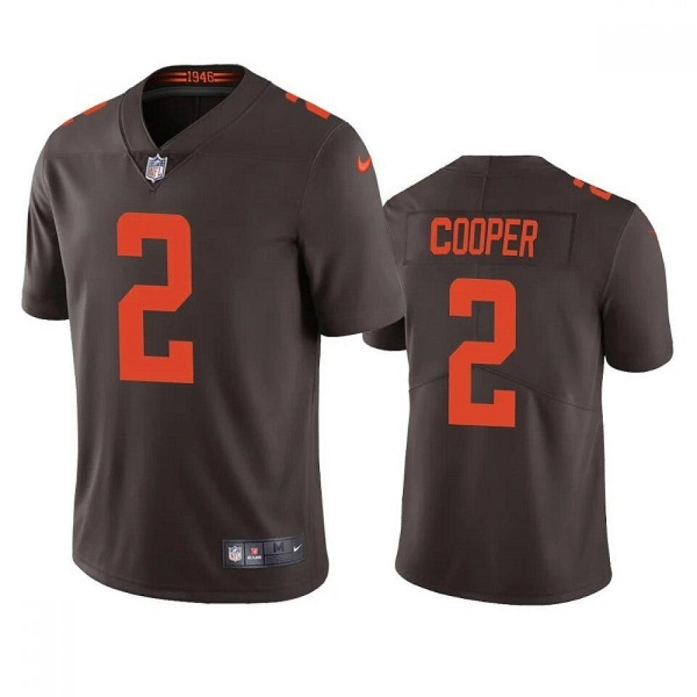 Men's Cleveland Browns #2 Amari Cooper Brown Color Rush Vapor Untouchable Limited Stitched Jersey 