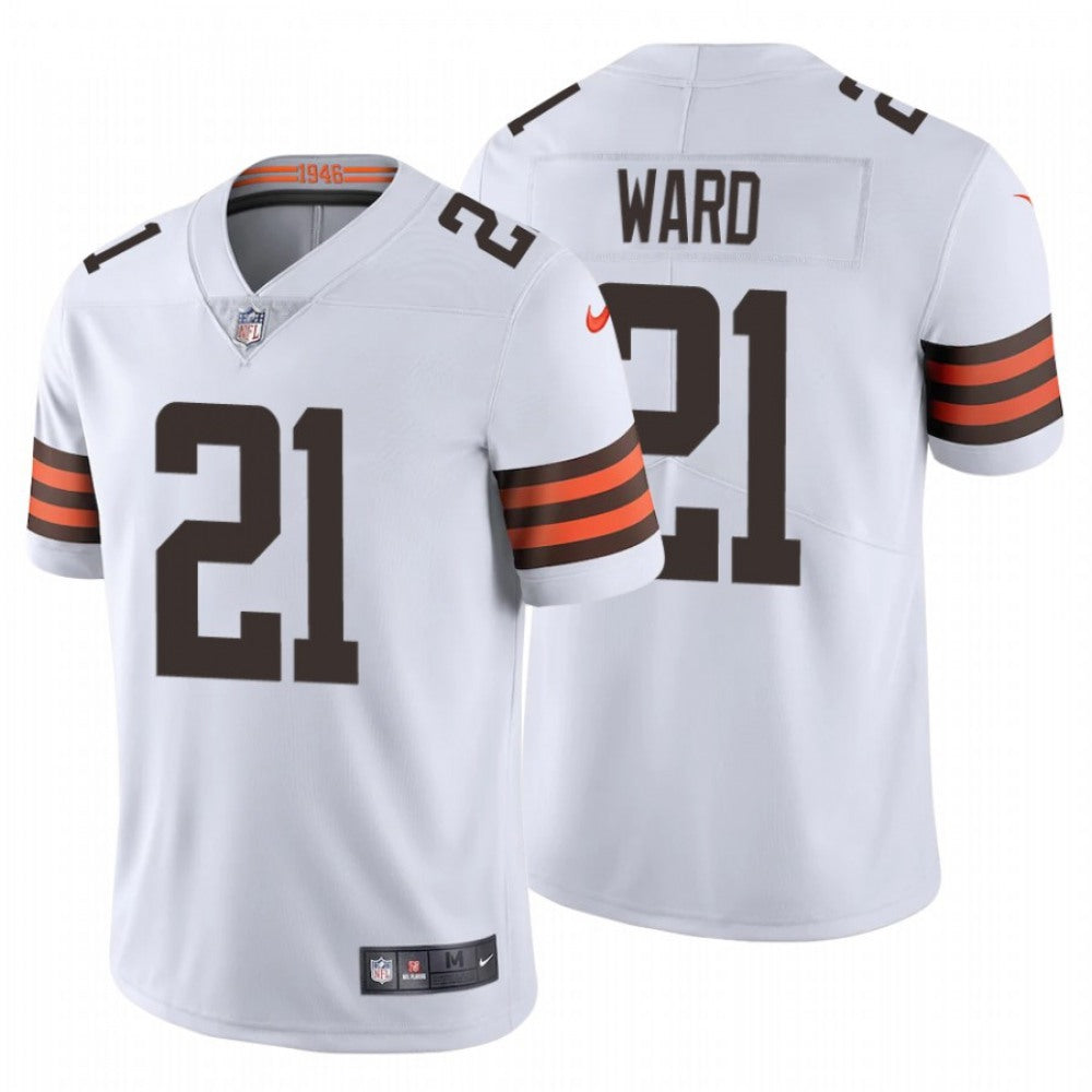 Men's Cleveland Browns #21 Denzel Ward 2020 New White Vapor Untouchable Limited Stitched Jersey 