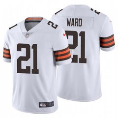 Men's Cleveland Browns #21 Denzel Ward 2020 New White Vapor Untouchable Limited Stitched Jersey 