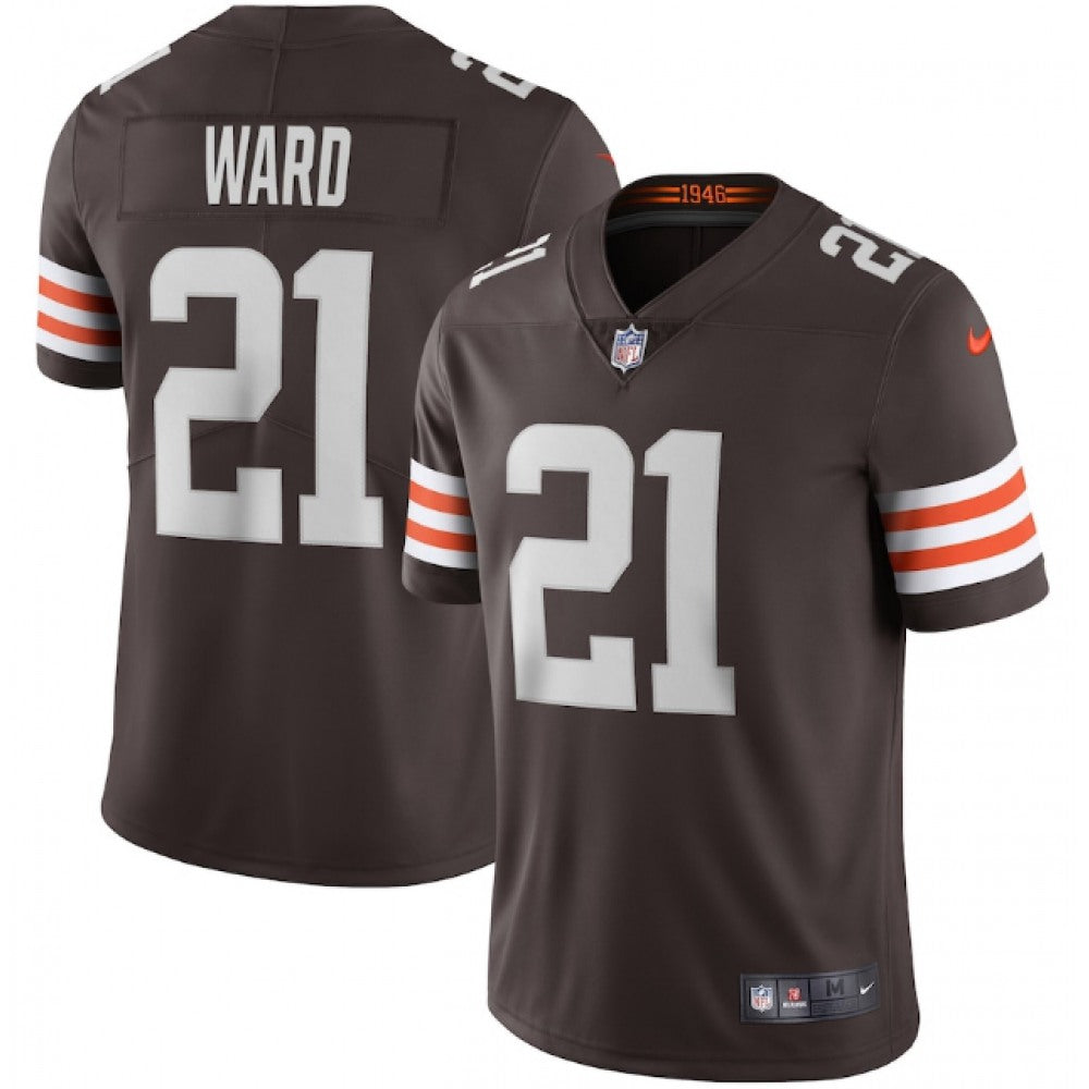 Men's Cleveland Browns #21 Denzel Ward New Brown Vapor Untouchable Limited NFL Stitched Jersey 