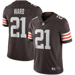 Men's Cleveland Browns #21 Denzel Ward New Brown Vapor Untouchable Limited NFL Stitched Jersey 