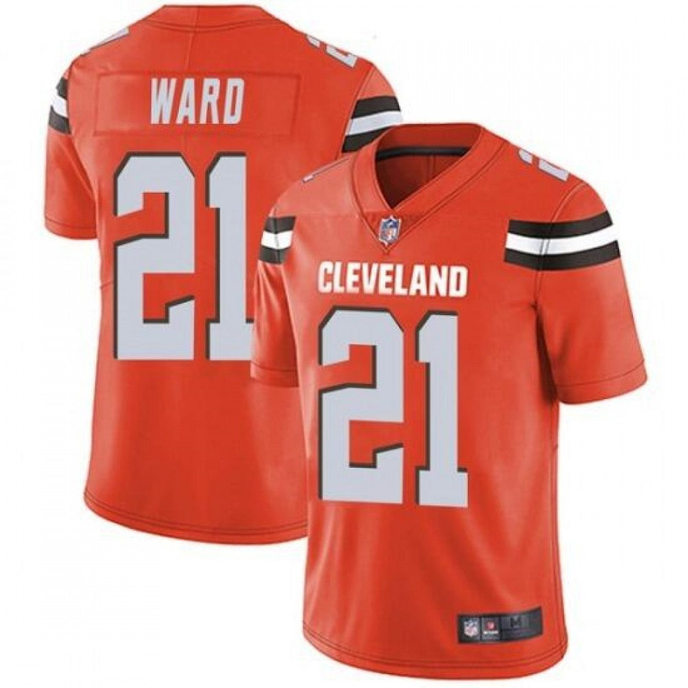 Men's Cleveland Browns #21 Denzel Ward Orange Vapor Untouchable Limited Stitched NFL Jersey 