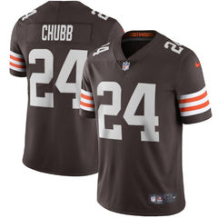 Men's Cleveland Browns #24 Nick Chubb New Brown Vapor Untouchable Limited NFL Stitched Jersey 