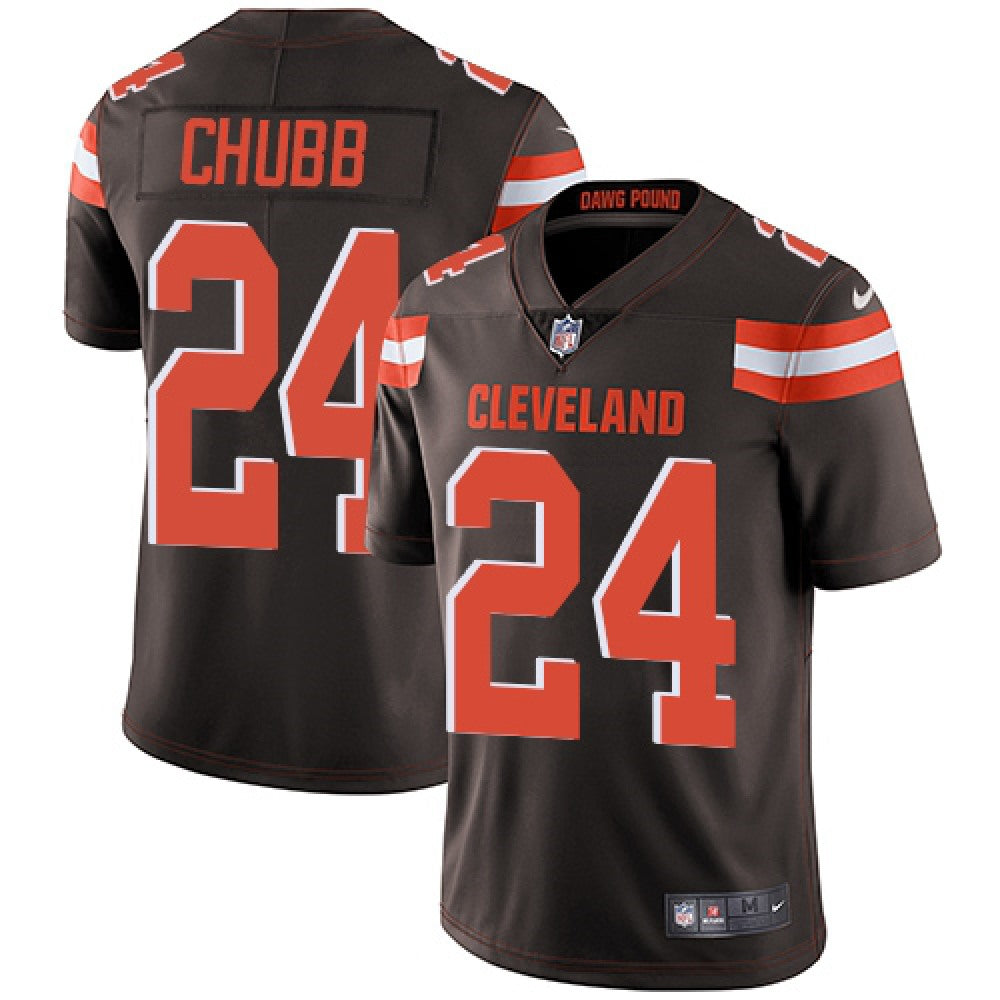Men's Cleveland Browns #24 Nick Chubb Brown Vapor Untouchable Limited Stitched NFL Jersey 