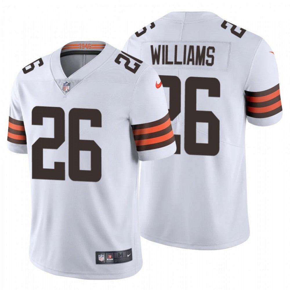 Men's Cleveland Browns #26 Greedy Williams 2020 New White Vapor Untouchable Limited Stitched Jersey 
