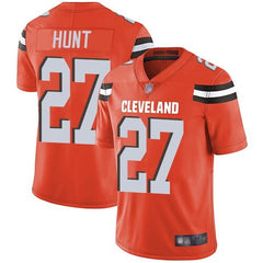 Men's Cleveland Browns #27 Kareem Hunt Orange Vapor Untouchable Limited Stitched NFL Jersey 