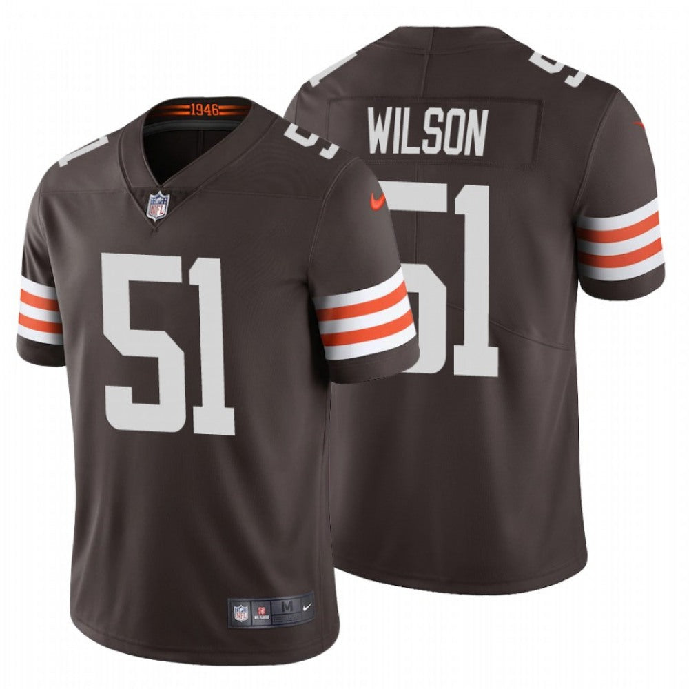 Men's Cleveland Browns #51 Mack Wilson 2020 New Brown Vapor Untouchable Limited Stitched Jersey 
