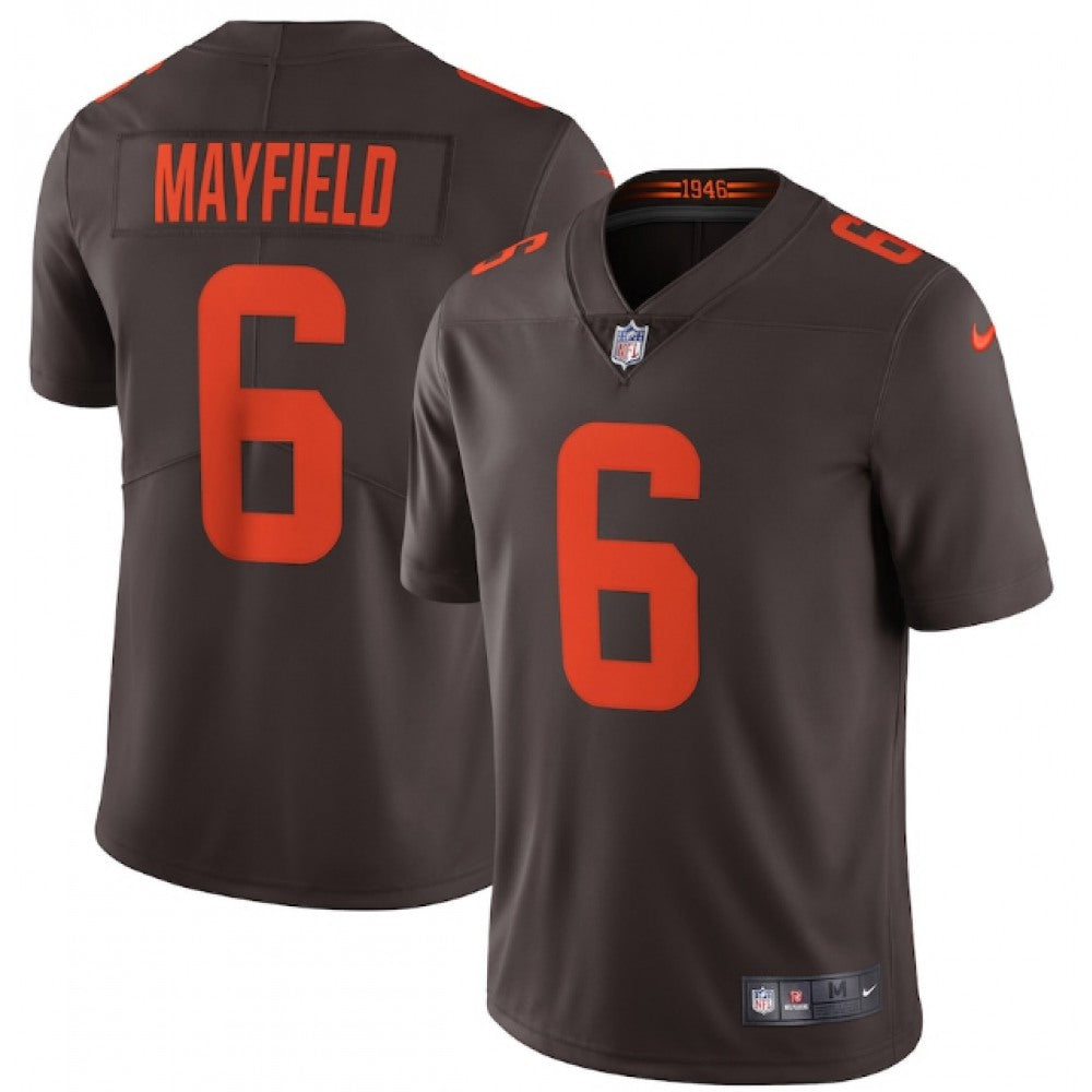 Men's Cleveland Browns #6 Baker Mayfield?New Brown Alternate Vapor Untouchable Limited NFL Stitched Jersey 
