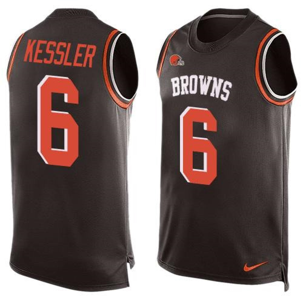 Browns #6 Cody Kessler Brown Team Color Men's Stitched NFL Limited Tank Top Jersey 