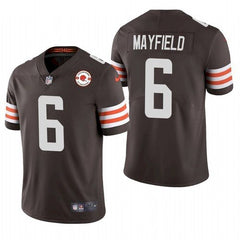 Men's Cleveland Browns #6 Baker Mayfield 2021 Brown 75th Anniversary Vapor Untouchable Limited Stitched NFL Jersey 