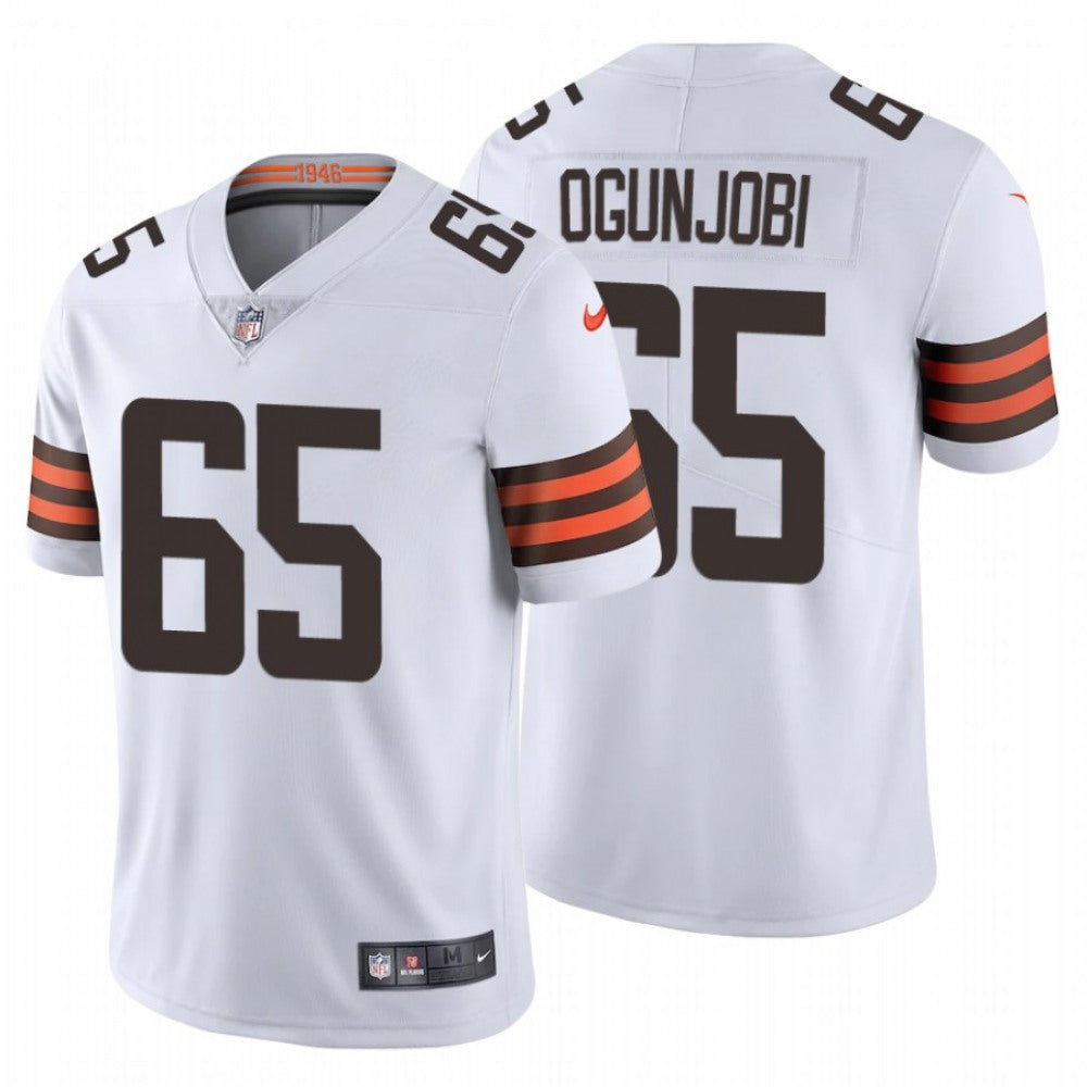 Men's Cleveland Browns #65 Larry Ogunjobi New White Vapor Untouchable Limited Stitched Jersey 
