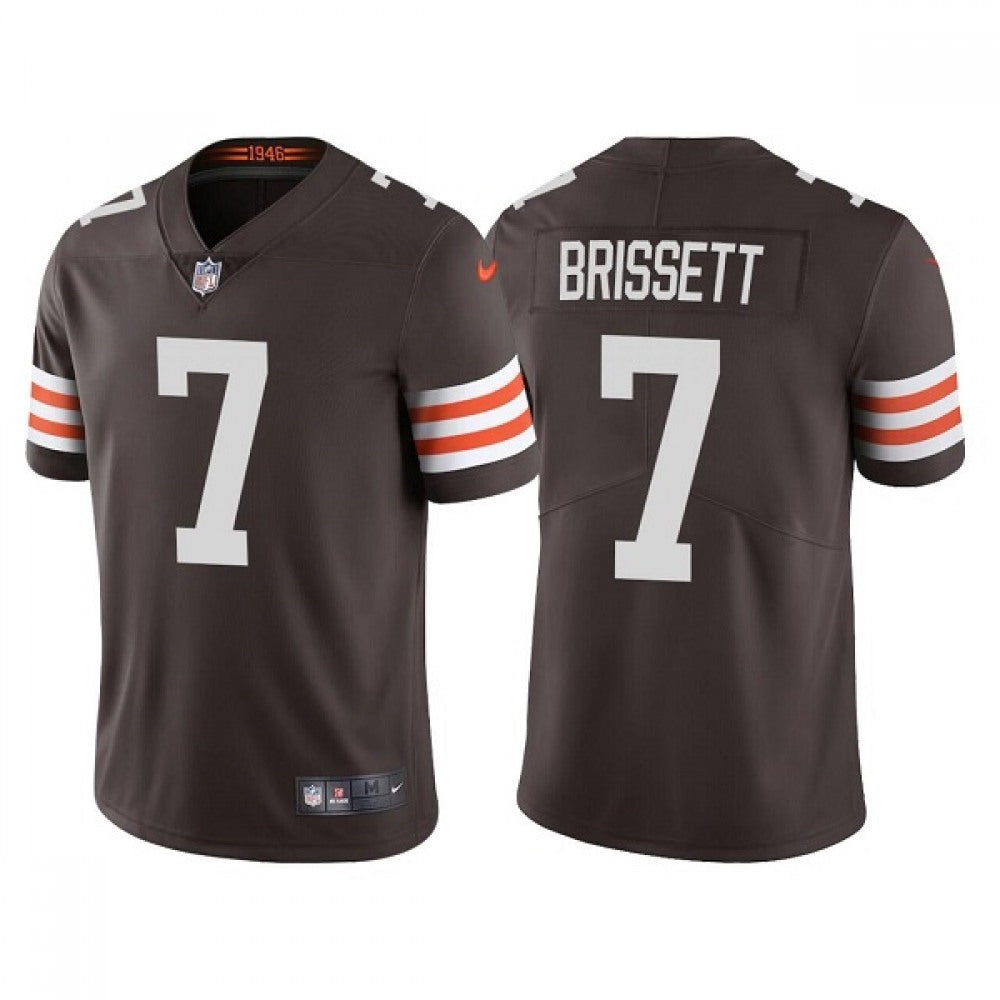Men's Cleveland Browns #7 Jacoby Brissett Brown Vapor Untouchable Limited Stitched Jersey 