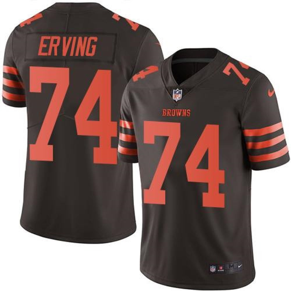 Browns #74 Cameron Erving Brown Men's Stitched NFL Limited Rush Jersey 