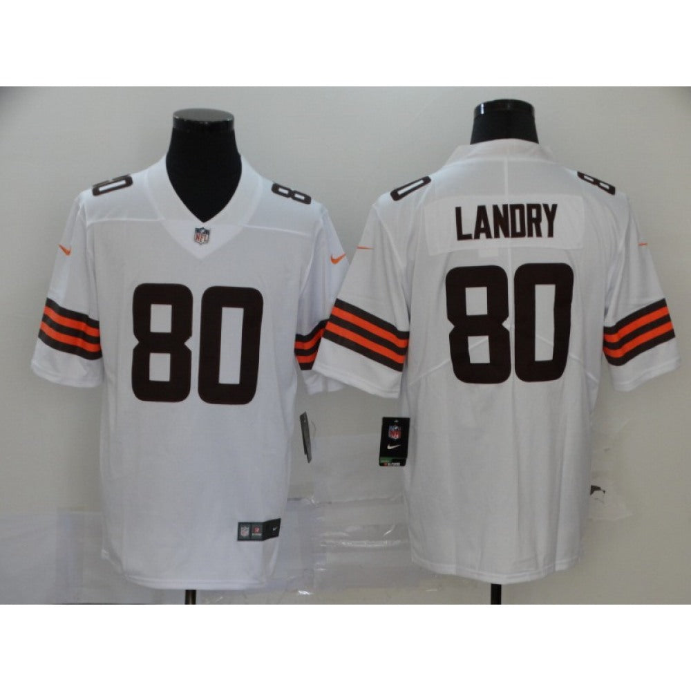 Men's Cleveland Browns #80 Jarvis Landry New White Vapor Untouchable Limited Stitched Jersey 