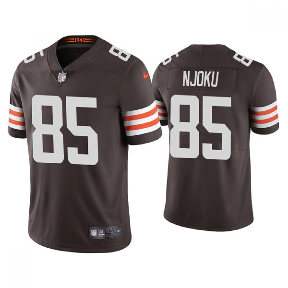 Men's Cleveland Browns #85 David Njoku 2021 Brown Vapor Untouchable Limited Stitched NFL Jersey 
